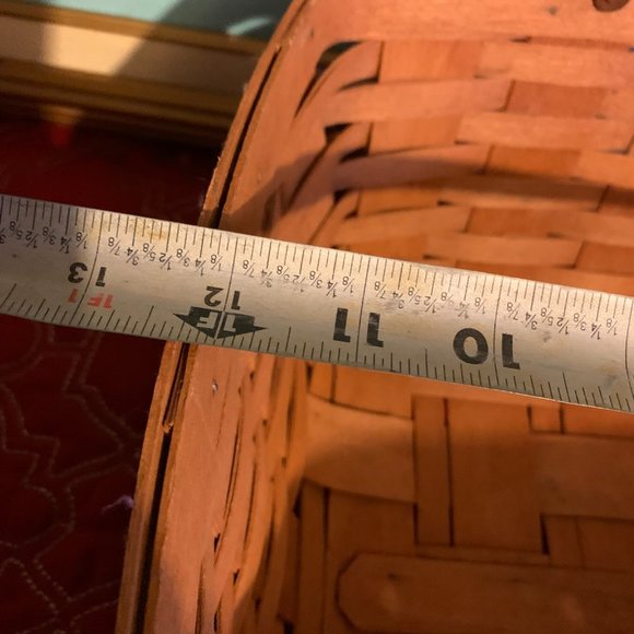 Bundle 𝅺2 Longaberger 1996 Handwoven Large/Small Square Baskets   12'' - Picture 10 of 16